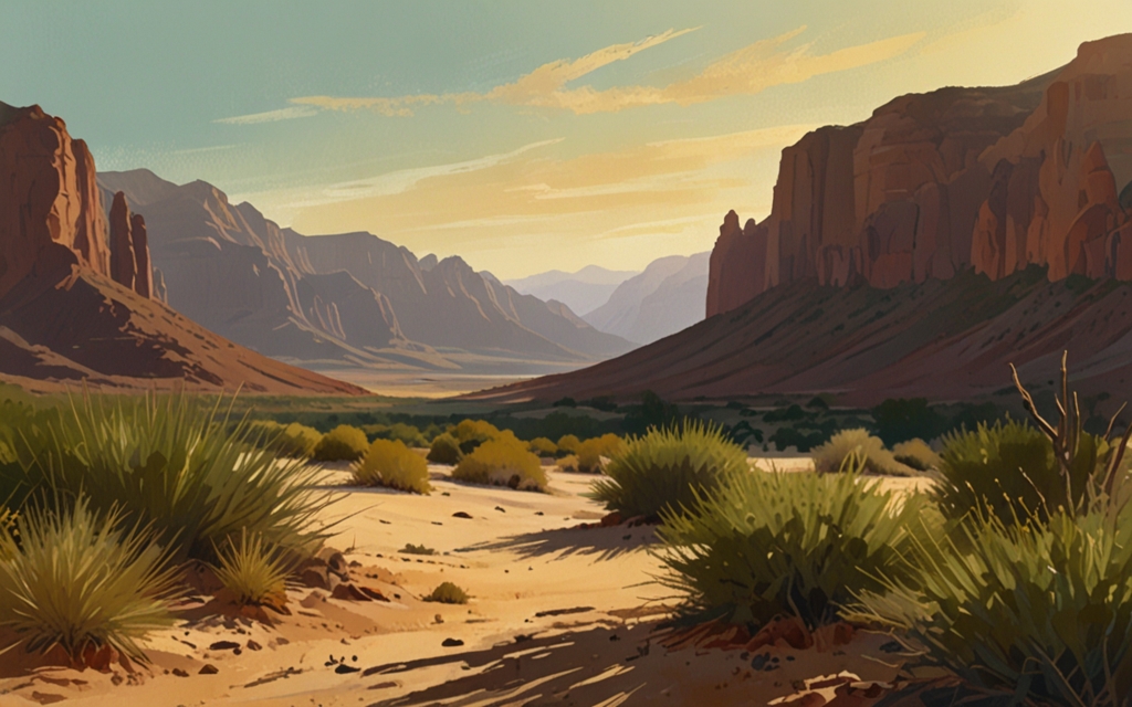 Chile — a landscape evoking the country, painted illustration