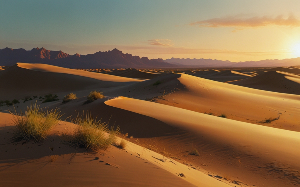 Egypt — a landscape evoking the country, painted illustration