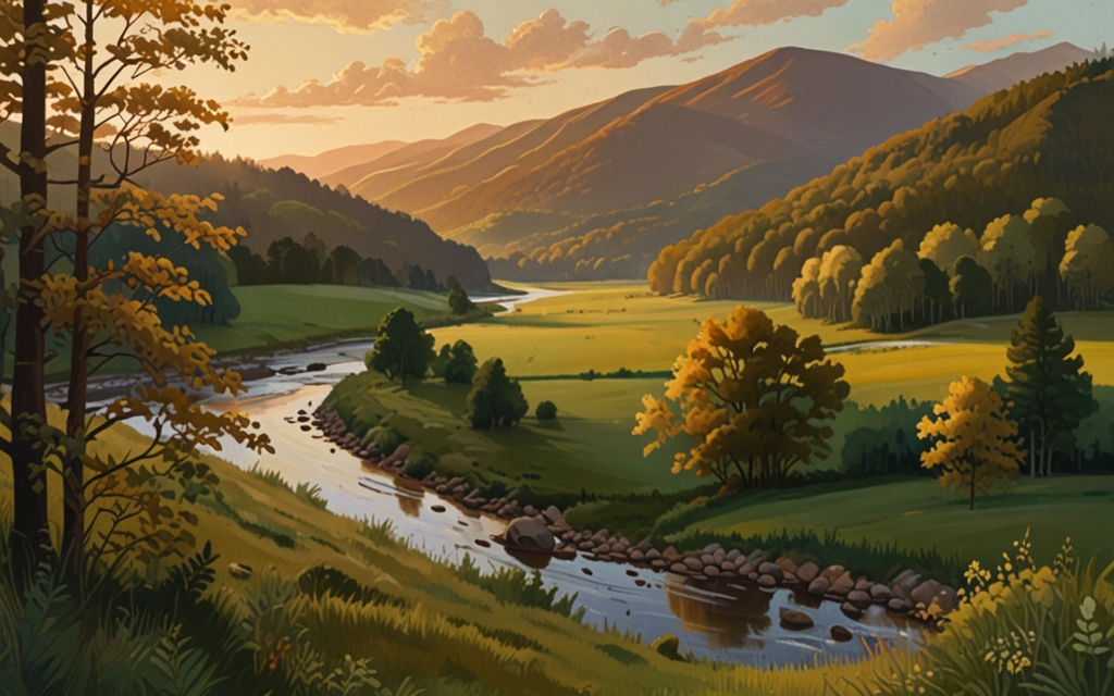 Germany — a landscape evoking the country, painted illustration