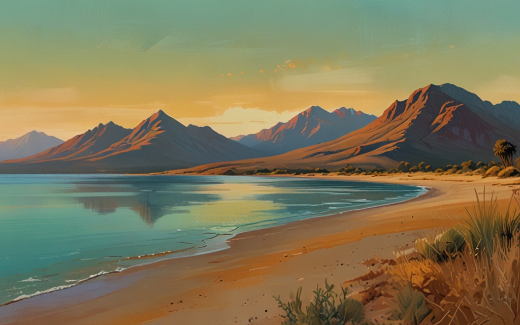 Oman — a landscape evoking the country, painted illustration
