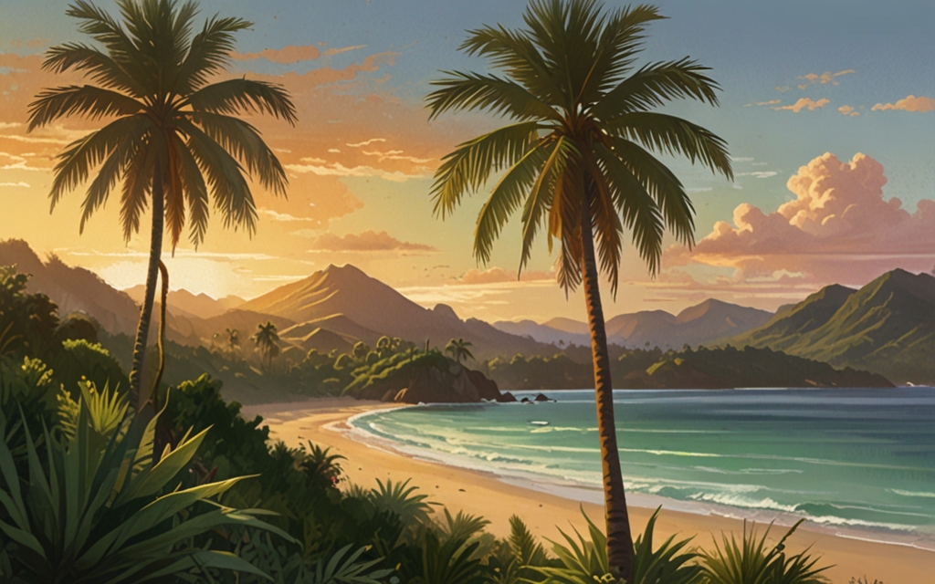Panama — a landscape evoking the country, painted illustration