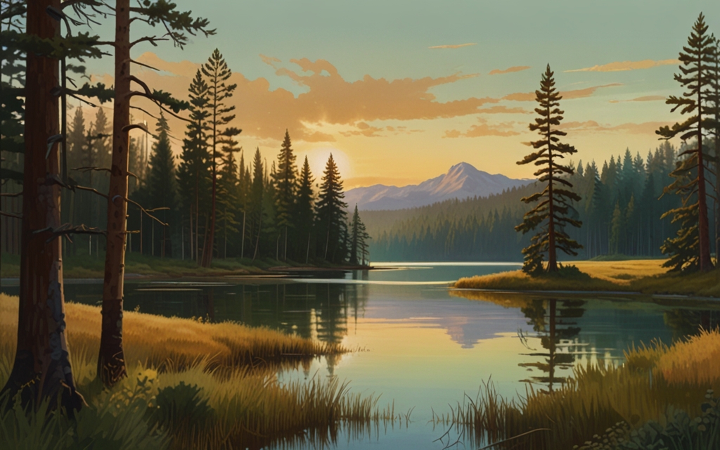 Poland — a landscape evoking the country, painted illustration