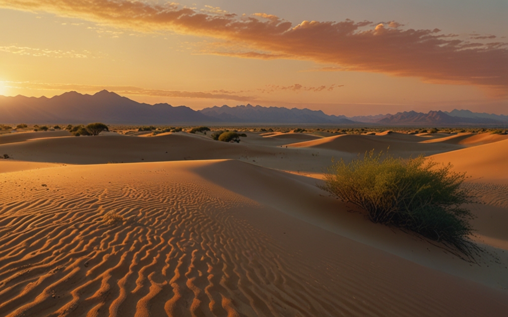United Arab Emirates — a landscape evoking the country, painted illustration