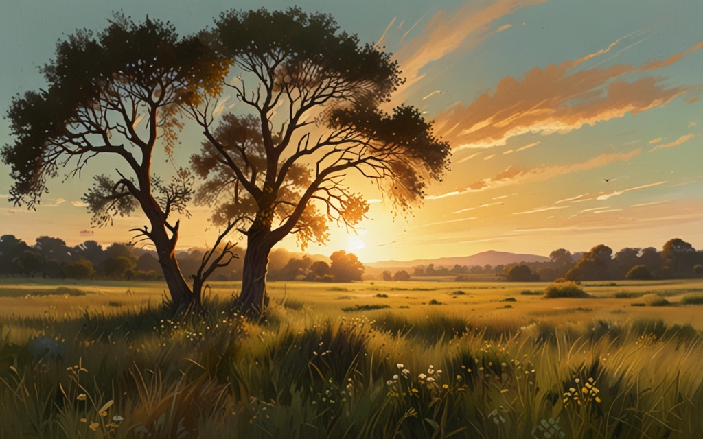 Uruguay — a landscape evoking the country, painted illustration